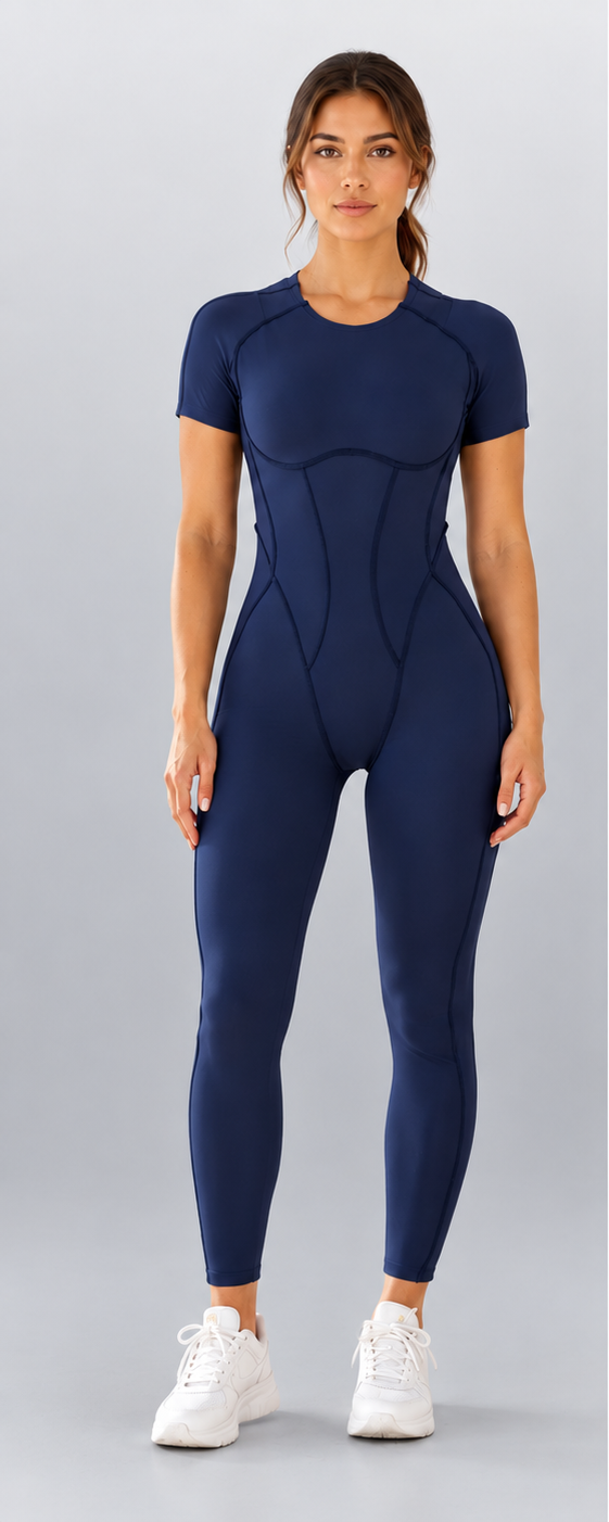 ELYNOVA Open Back Sculpt Jumpsuit